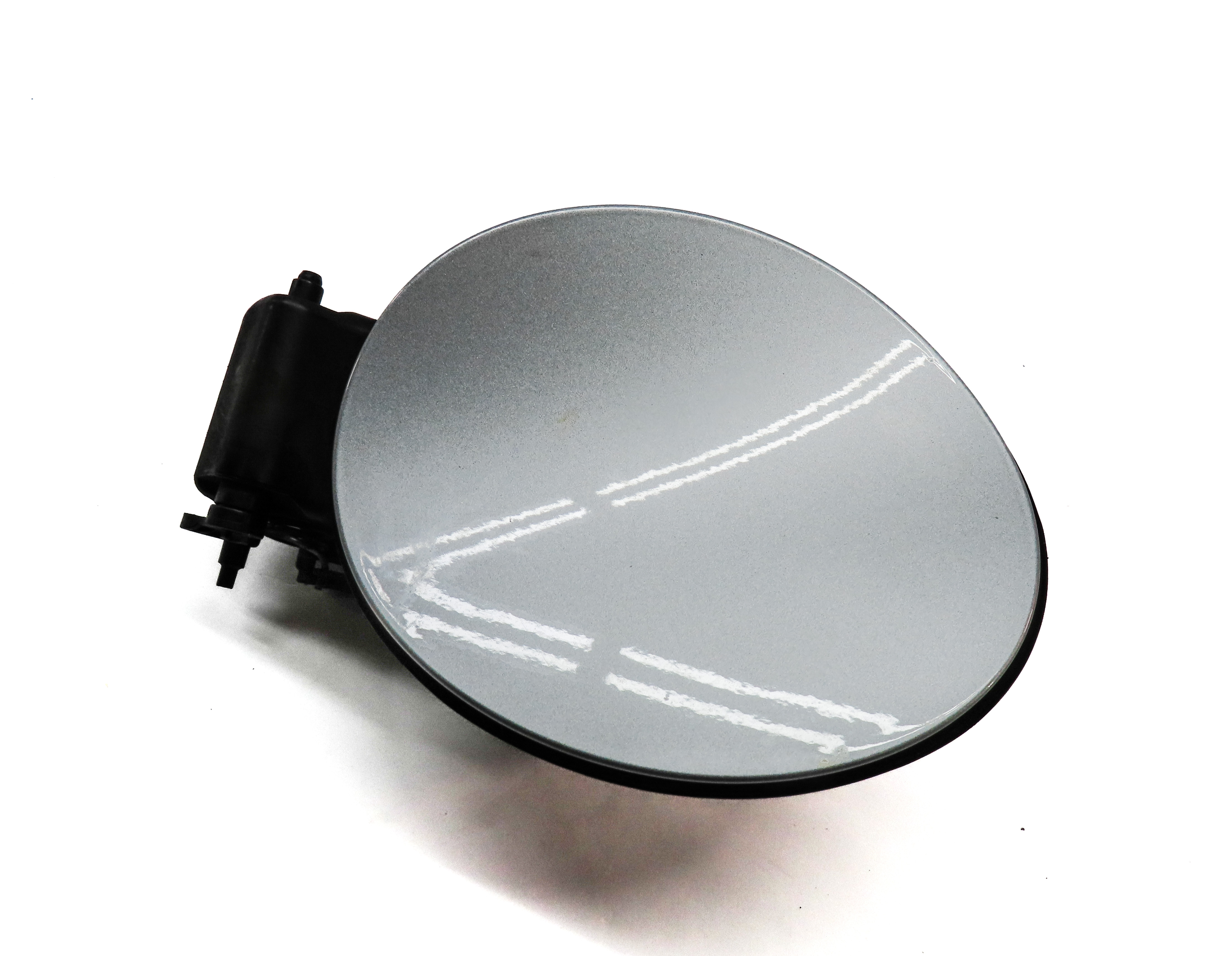 2012-2019 RANGE ROVER EVOQUE (L538) FUEL TANK DOOR HOUSING TRIM COVER (SILVER) — exact item pictured